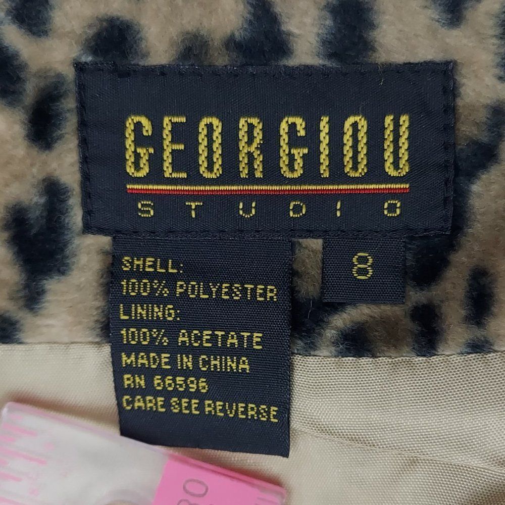 Vintage 90s Y2K Georgiou Studio Animal Print Skirt - Picture 6 of 14